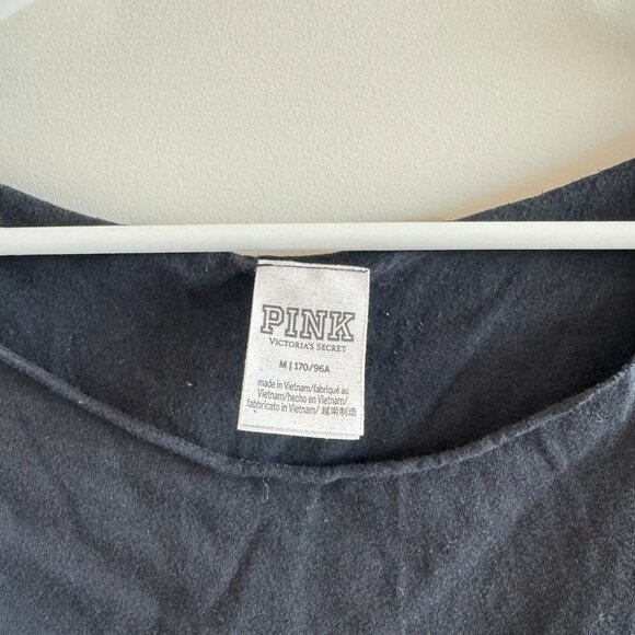 Victoria's Secret PINK crop black boat neck top in size M - Picture 3 of 4